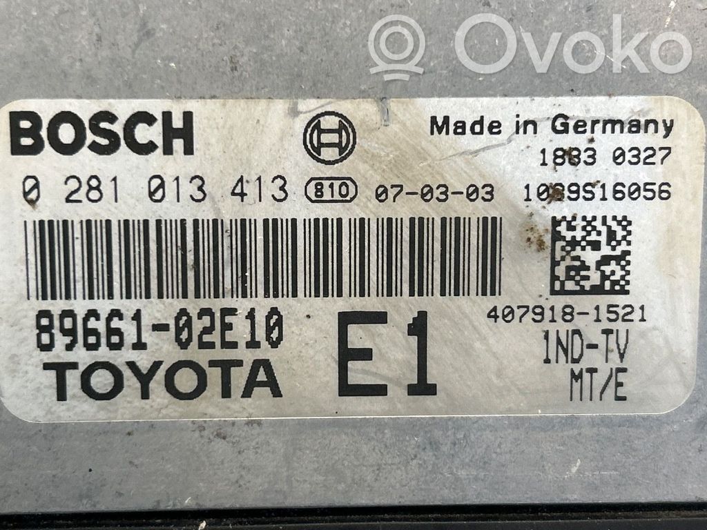 Engine control unit/module ECU   8966002F80,8966102E10,8966102E10,0281013413,8966002F80,8966102E10