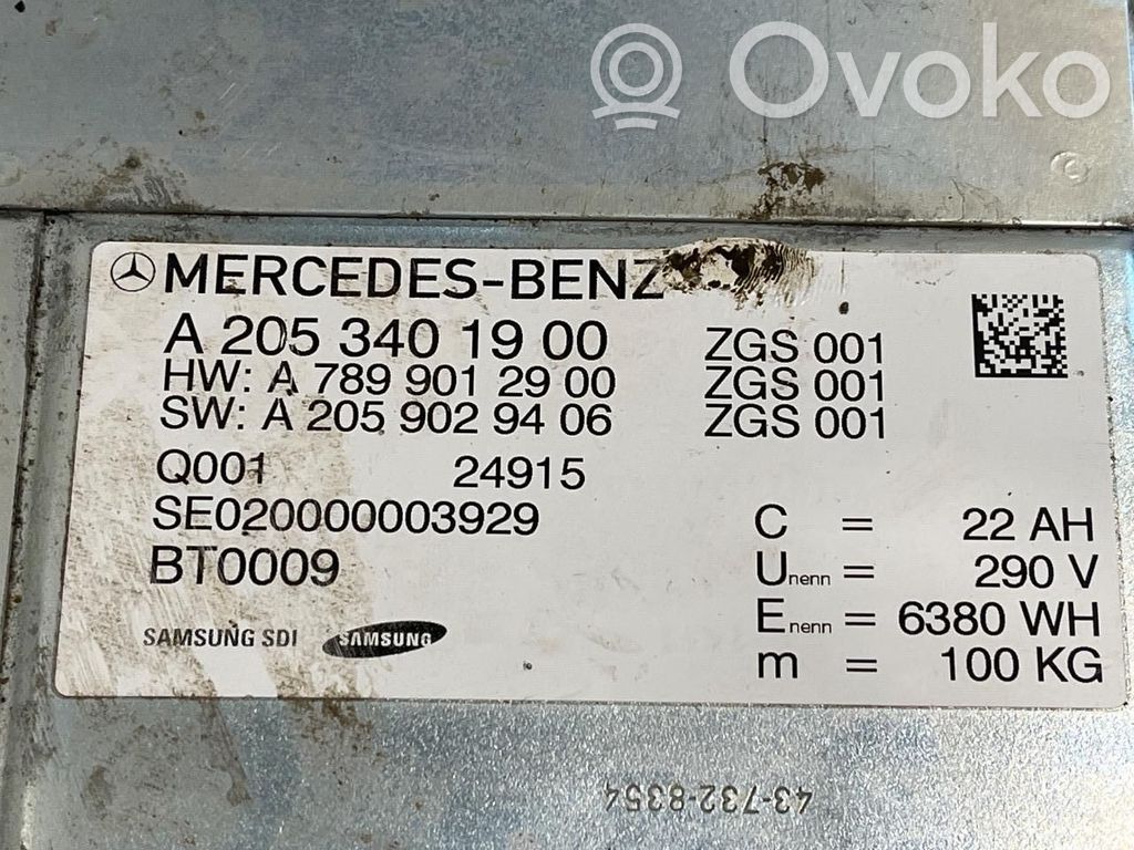 Mercedes-Benz C W205 Batterie voiture electrique / hybride