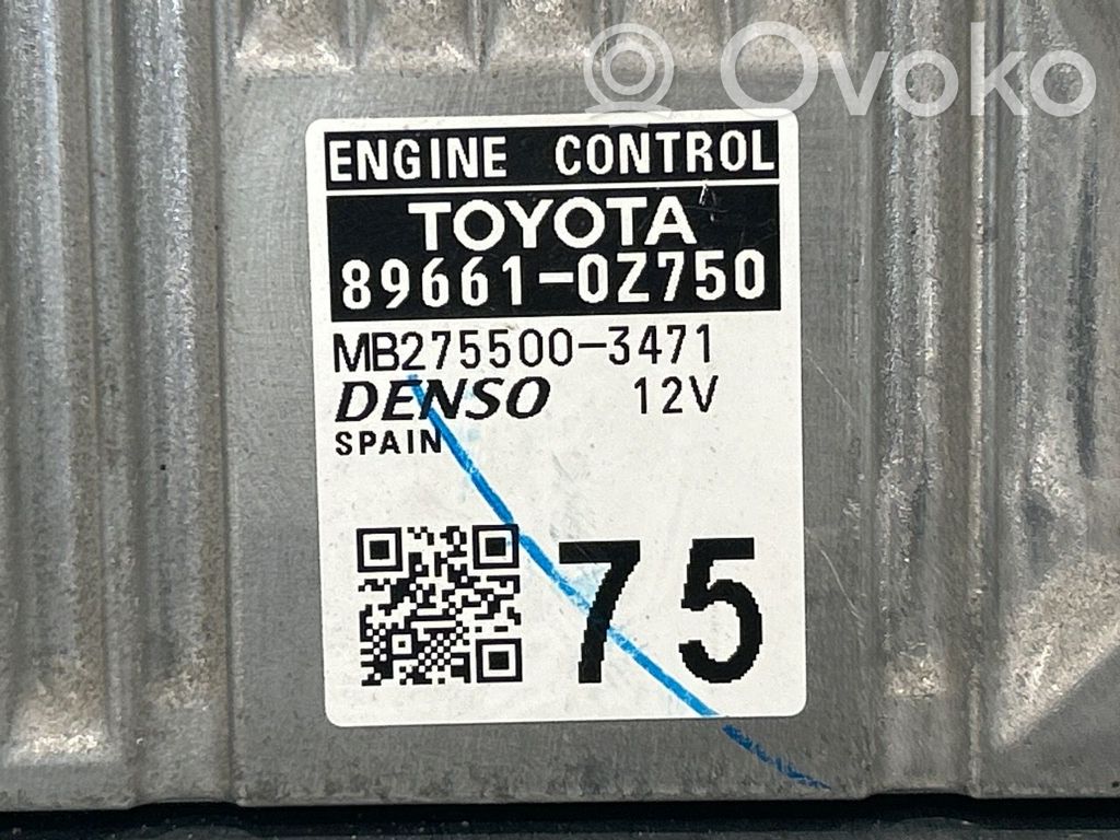 Toyota Auris E180 Unité de commande, module ECU de moteur 