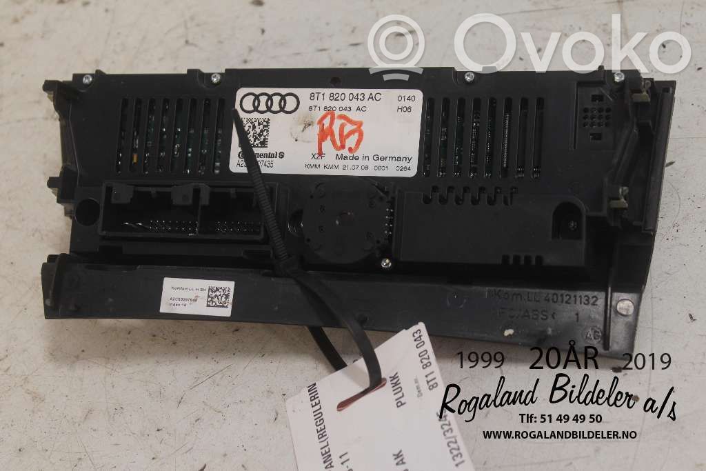 Audi A4 S4 B8 8K Mascherina climatizzatore/regolatore riscaldamento 