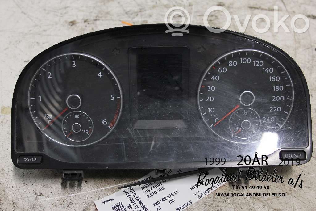 Volkswagen Caddy Vitezometru (grup de instrumente) 