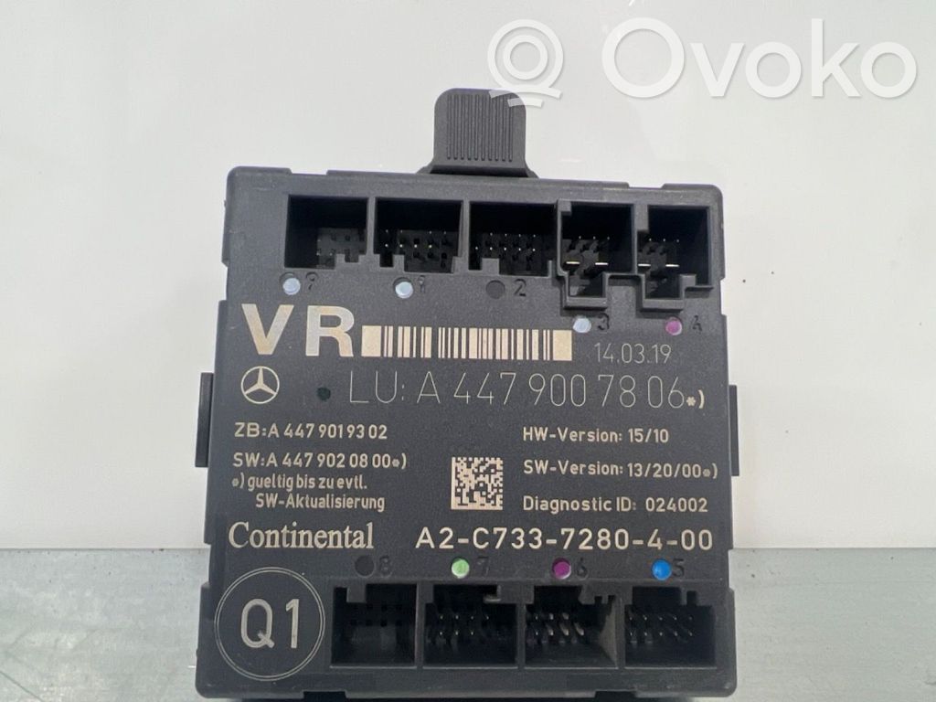 Mercedes-Benz Vito Viano W447 Unité de commande module de porte 