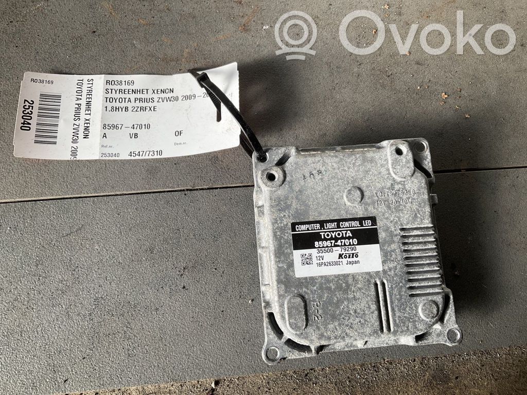 Toyota Prius (XW30) Unité de commande / module Xénon