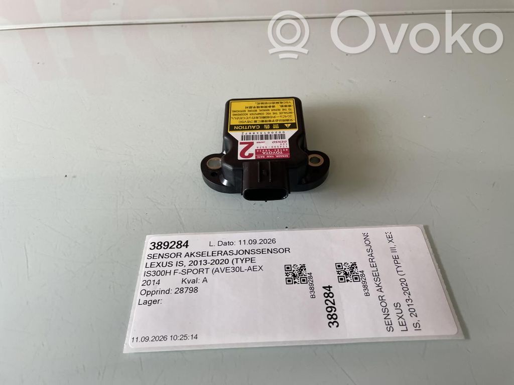 Lexus IS III XE30 Capteur de vitesse de lacet d'accélération ESP 