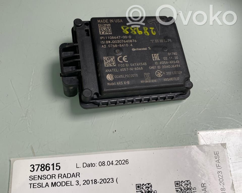 Tesla Model 3 Radarsensor Abstandsradar 