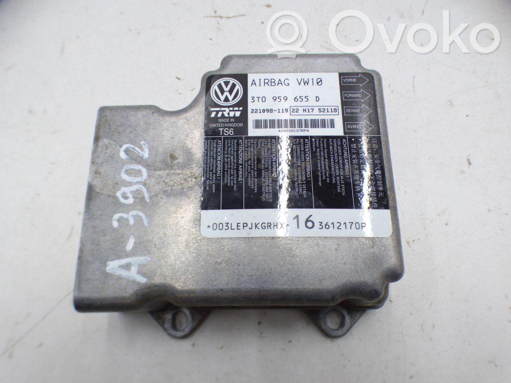 Volkswagen PASSAT B6 Unitate/modul de comandă airbaguri 