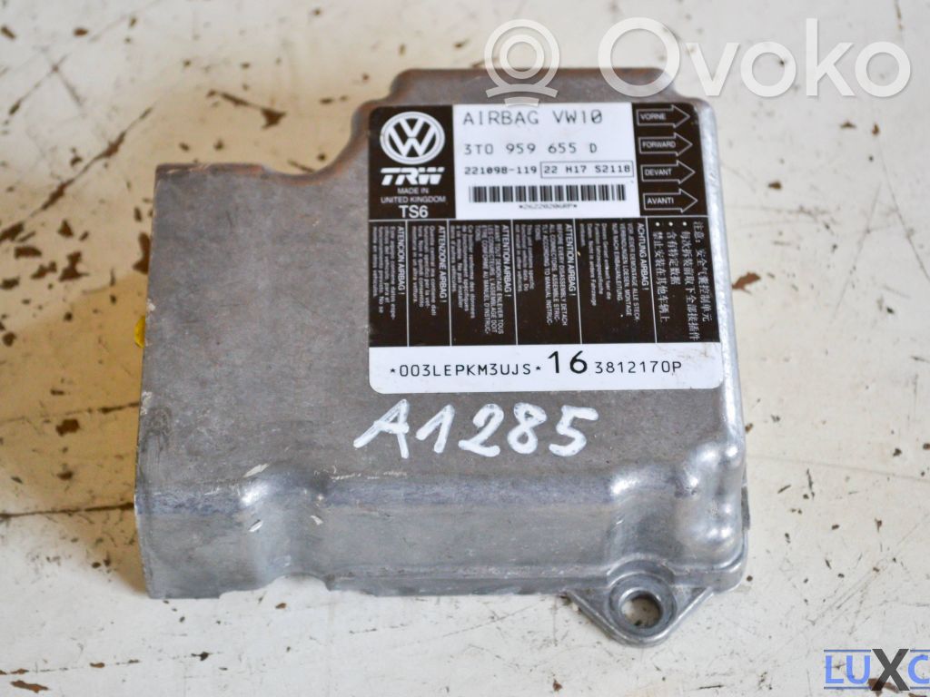 Volkswagen PASSAT B6 Unitate/modul de comandă airbaguri 