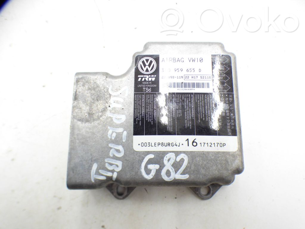 Skoda Superb B6 (3T) Unitate/modul de comandă airbaguri 