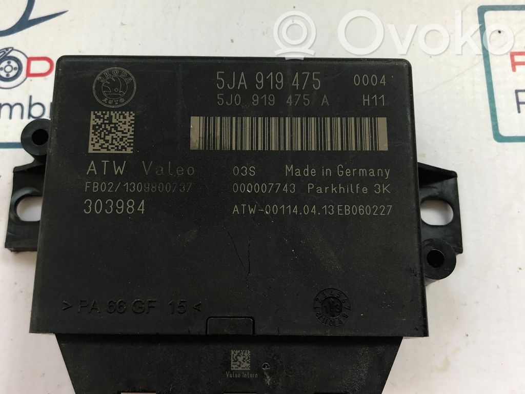 Skoda Rapid (120G, 130G, 135G) Parkošanas (PDC) vadības bloks 
