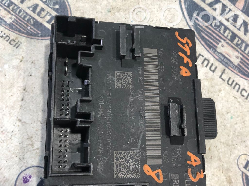 Audi A3 S3 8V Door control unit/module 