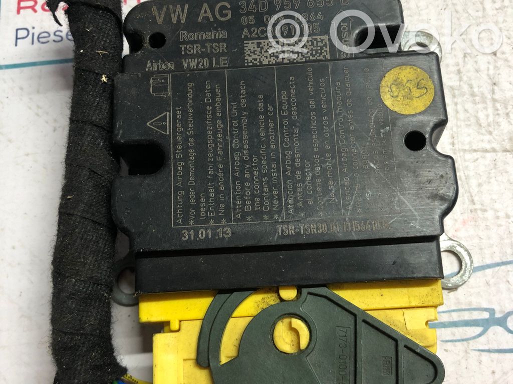 Skoda Rapid (120G, 130G, 135G) Sterownik / Moduł Airbag 
