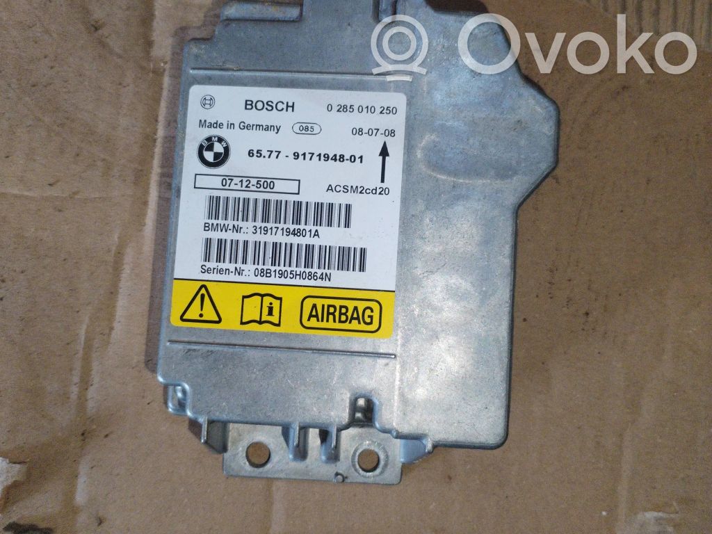Module de contrôle airbag   9171948,31917194801A,0285010250,ACSM2CC20