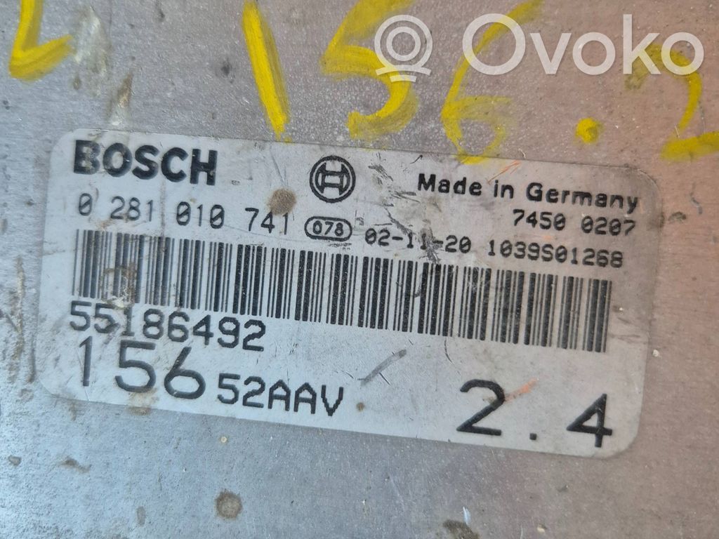 Engine control unit/module   0281010741,55186492,1039S01268