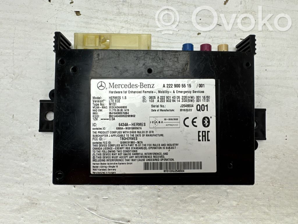 Mercedes-Benz S W222 Unidad de control/módulo de bluetooth 