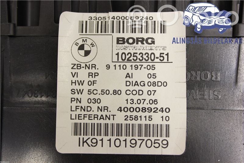 BMW 3 E90 E91 Speedometer (instrument cluster) 