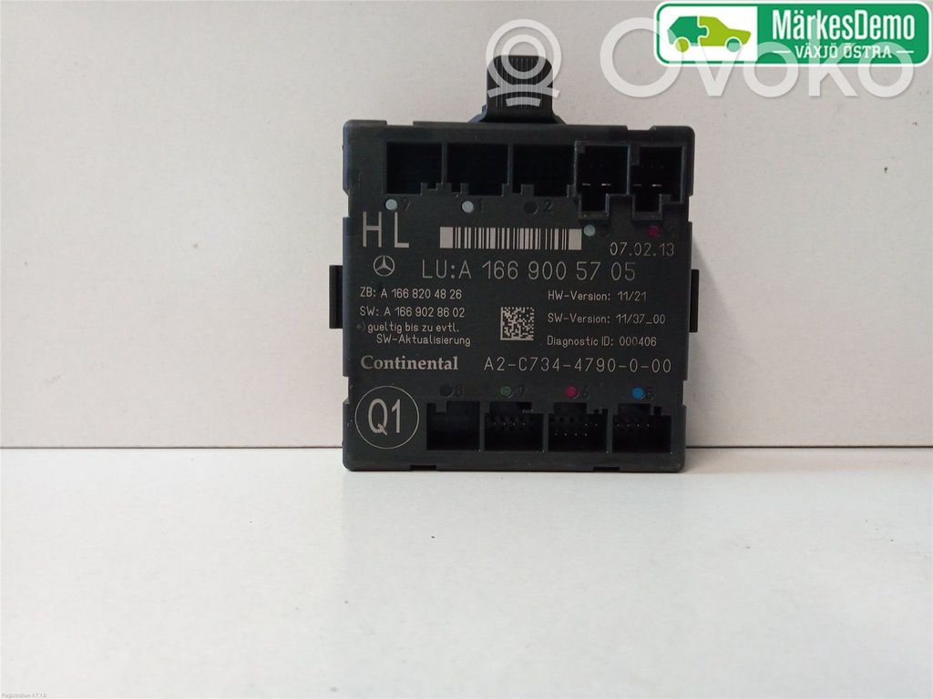 Mercedes-Benz ML W166 Unitate/modul comandă uși 