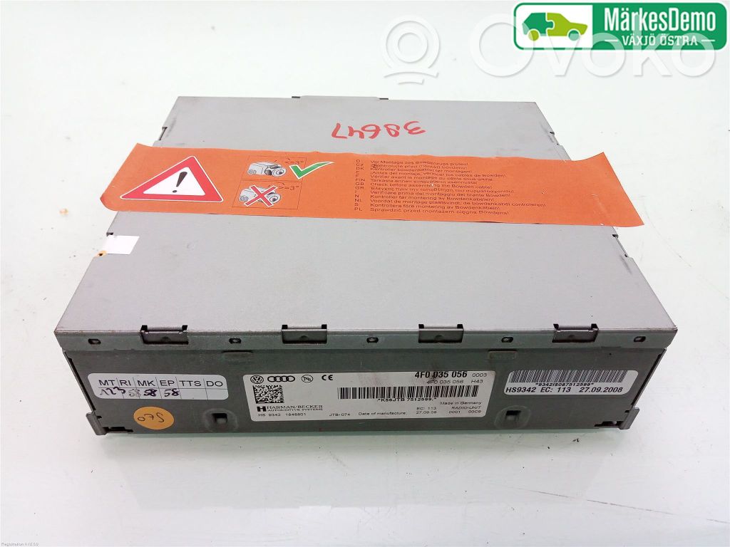 Audi A6 S6 C6 4F Unidad delantera de radio/CD/DVD/GPS 