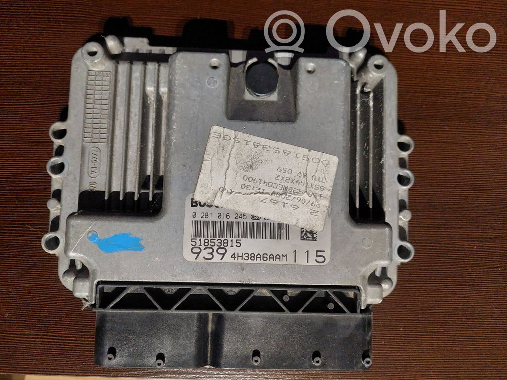 Engine control unit/module ECU   0281016245,4H38A6AAM,51853815