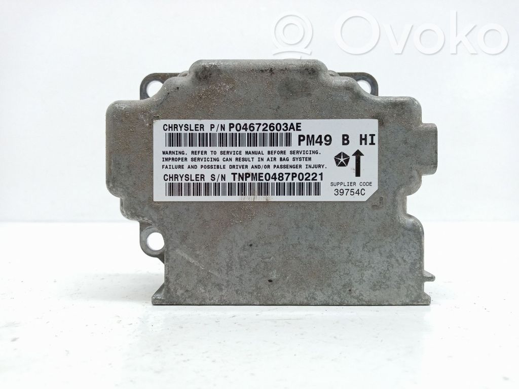 Centralina/modulo airbag   P04672603AE,PM49BHI