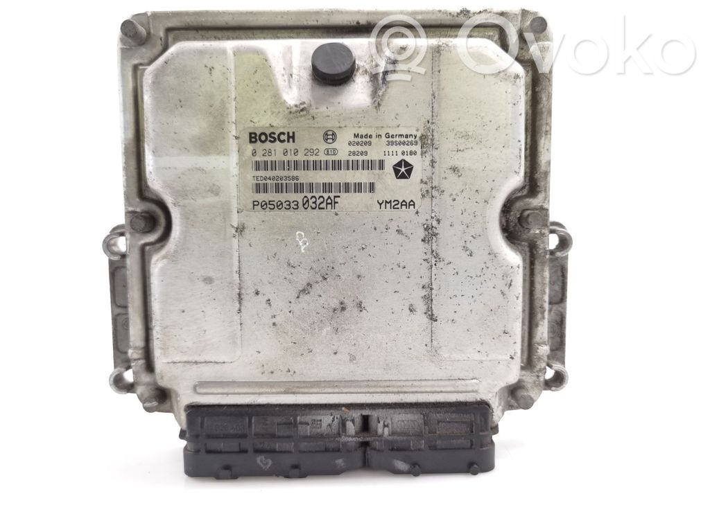 Engine control unit/module   P05033032AF,0281010292