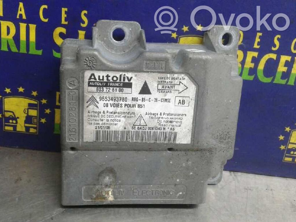 Unidad de control/módulo del Airbag   603726100,9653493780