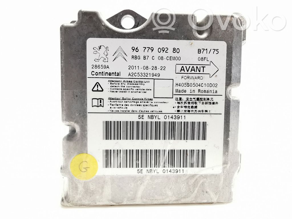 Airbag control unit/module   9677909280,28659A,A2C53321949