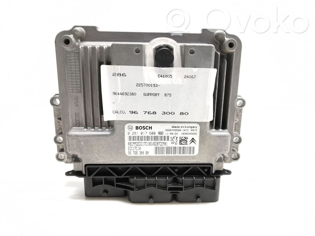 Engine control unit/module   9676830080,0281017600,9666729580