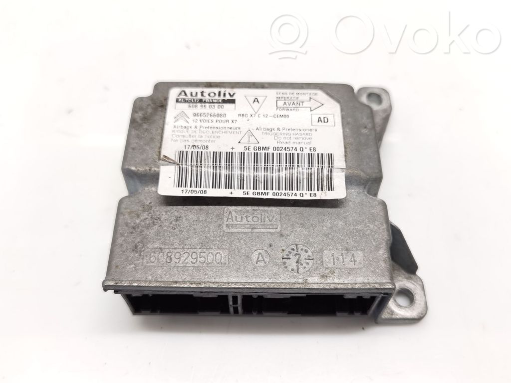 Unidad de control/módulo del Airbag   9665266080,608990300