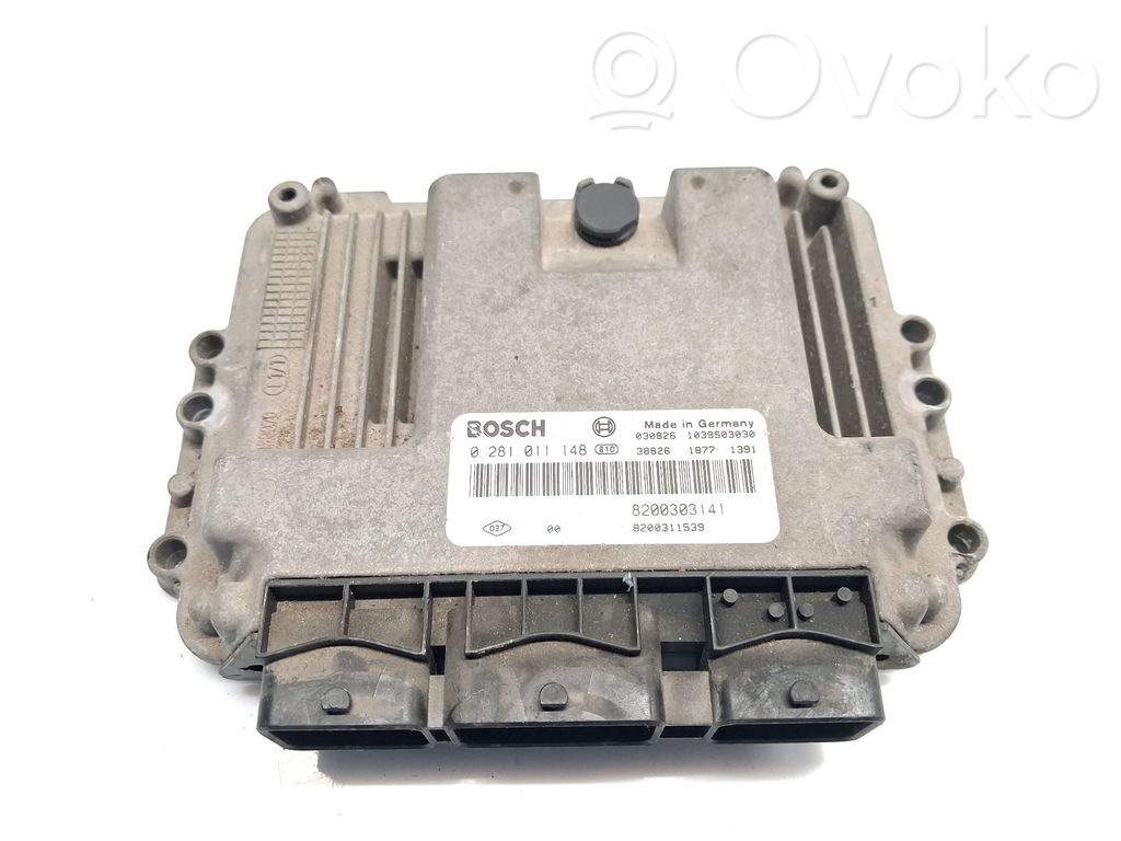 Unidad de control/módulo del motor   8200303141,8200311539,0281011148
