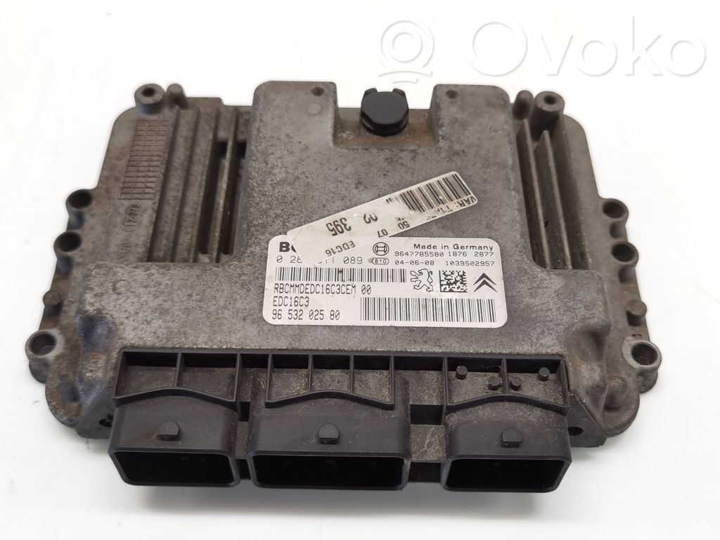 Unidad de control/módulo del motor   9653202580,0281011089,9647785580