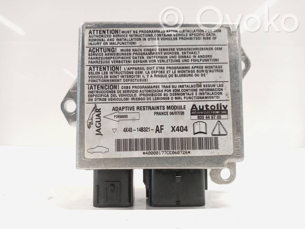 Unidad de control/módulo del Airbag   4X4314B321AF,603449700