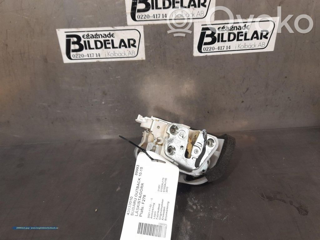 Subaru Outback Etuoven lukko 