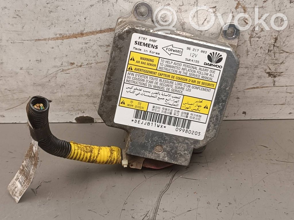 Airbag control unit/module   96217003,KT97ABF,5WK4155