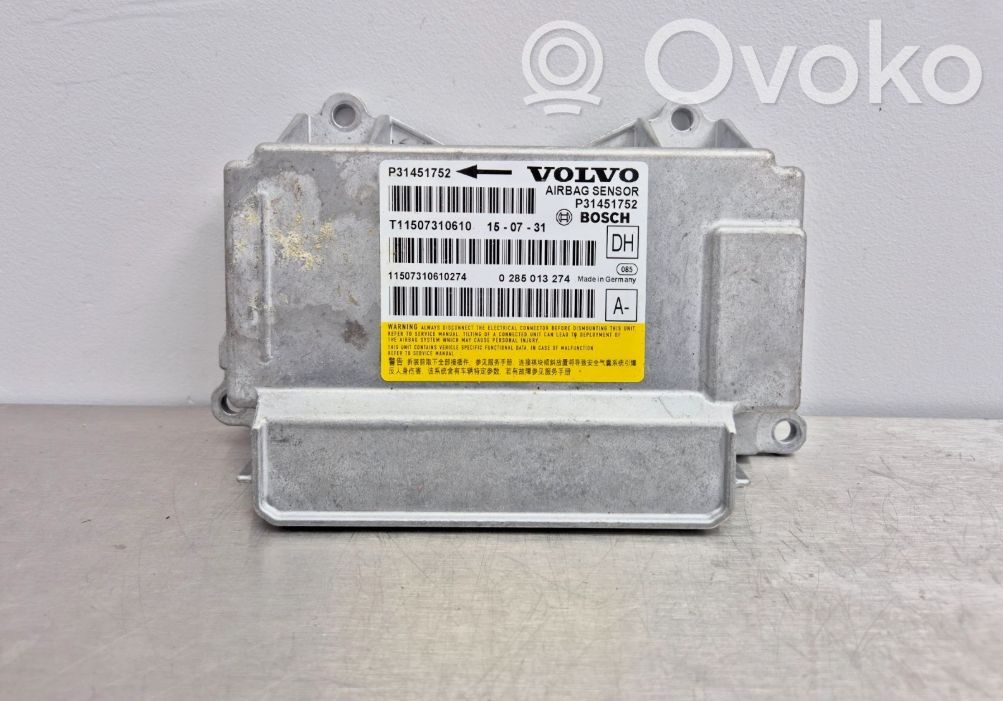 Volvo V60 Airbag control unit/module 