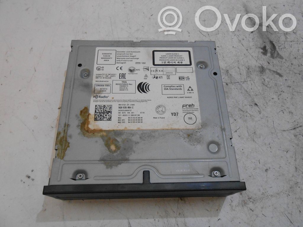Skoda Octavia Mk3 (5E) Stacja multimedialna GPS / CD / DVD 