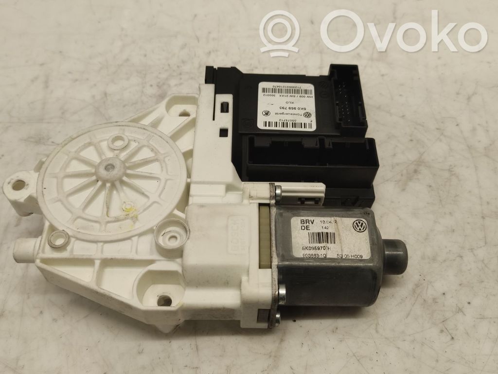 Volkswagen Golf VI Silnik regulatora szyby drzwi przednich 
