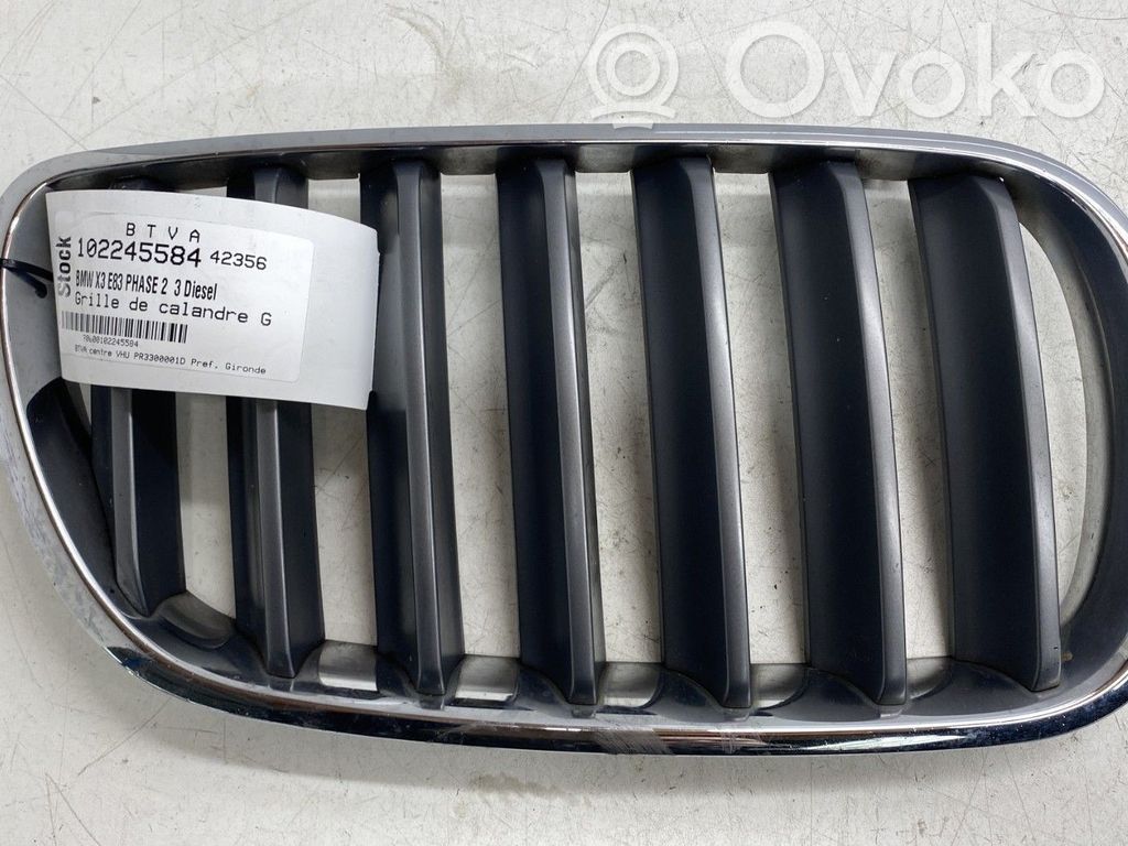 BMW X3 E83 Front bumper upper radiator grill 