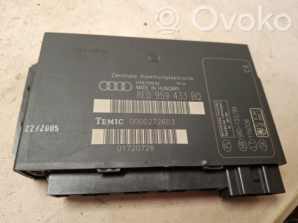 Audi A4 S4 B7 8E 8H Mukavuusmoduuli 