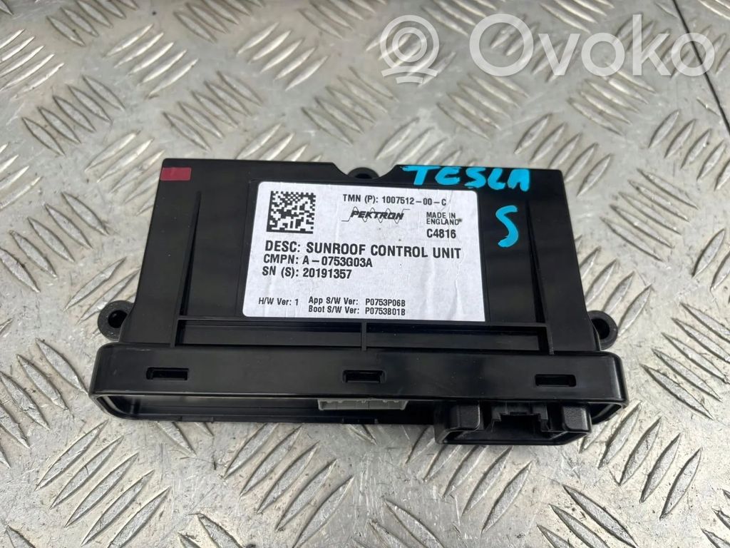 Tesla Model S Unitate/modul comandă trapă 