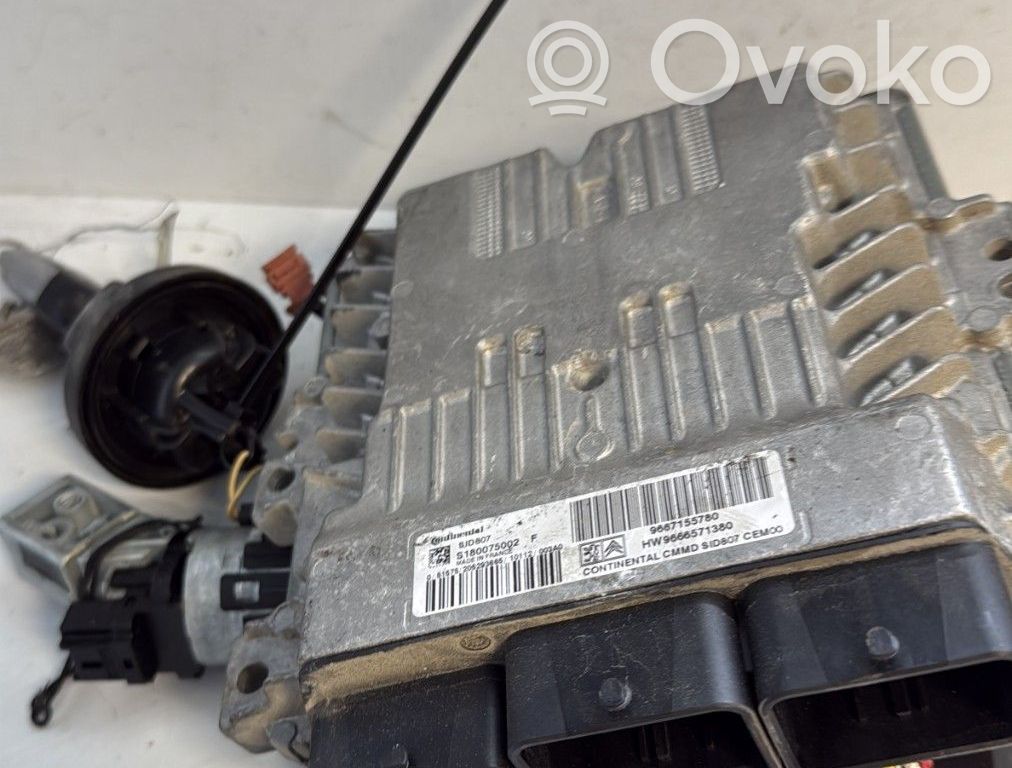 Peugeot 207 CC Engine ECU kit and lock set 