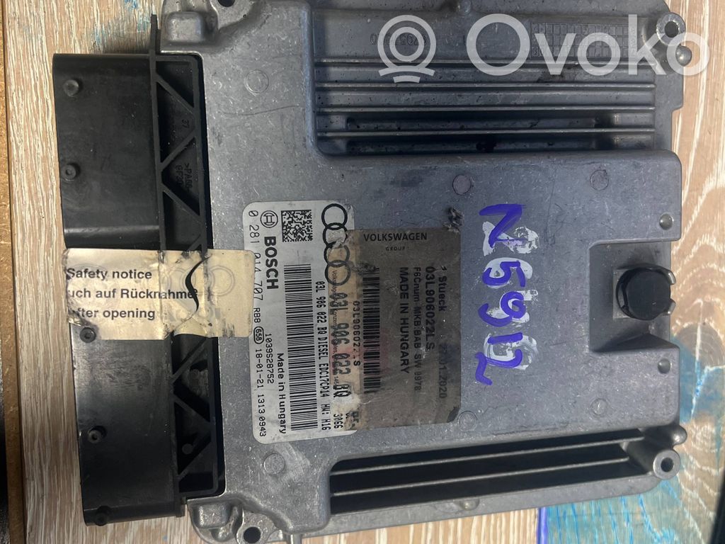 Sterownik / Moduł ECU   03L906022SQ,03L906022BQ,0281014707