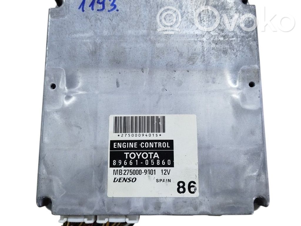 Toyota Avensis T250 Calculateur moteur ECU 