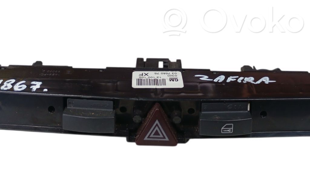 Opel Zafira B Hazard light switch 