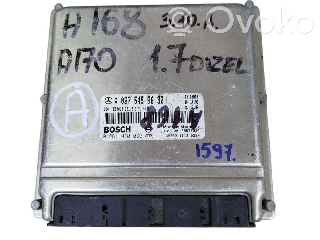 Mercedes-Benz A W168 Engine control unit/module 