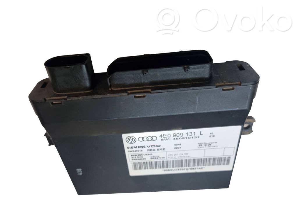 Audi A8 S8 D3 4E Keyless (KESSY) go control unit/module 