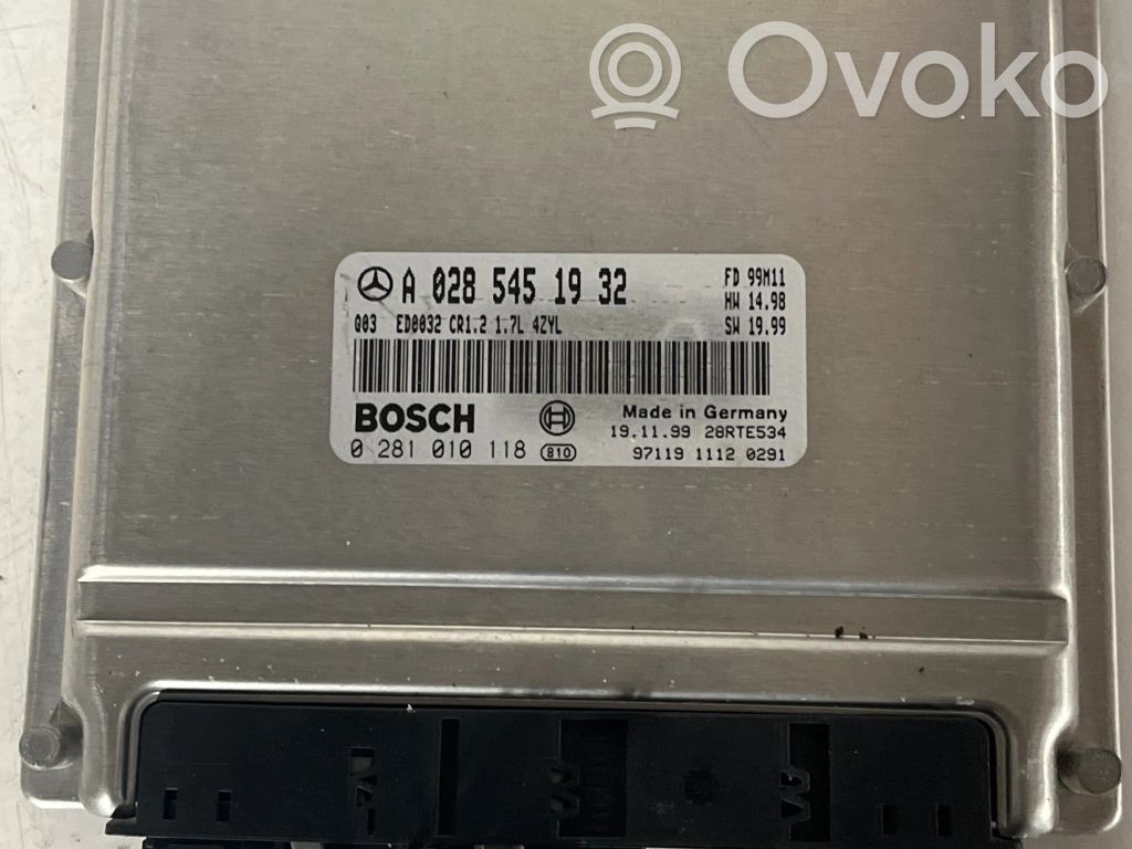 Mercedes-Benz A W168 Engine control unit/module 