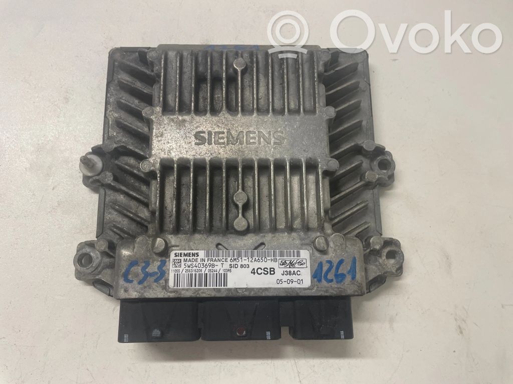 Engine control unit/module   6M5112A650HB,5WS40369B,4CSB