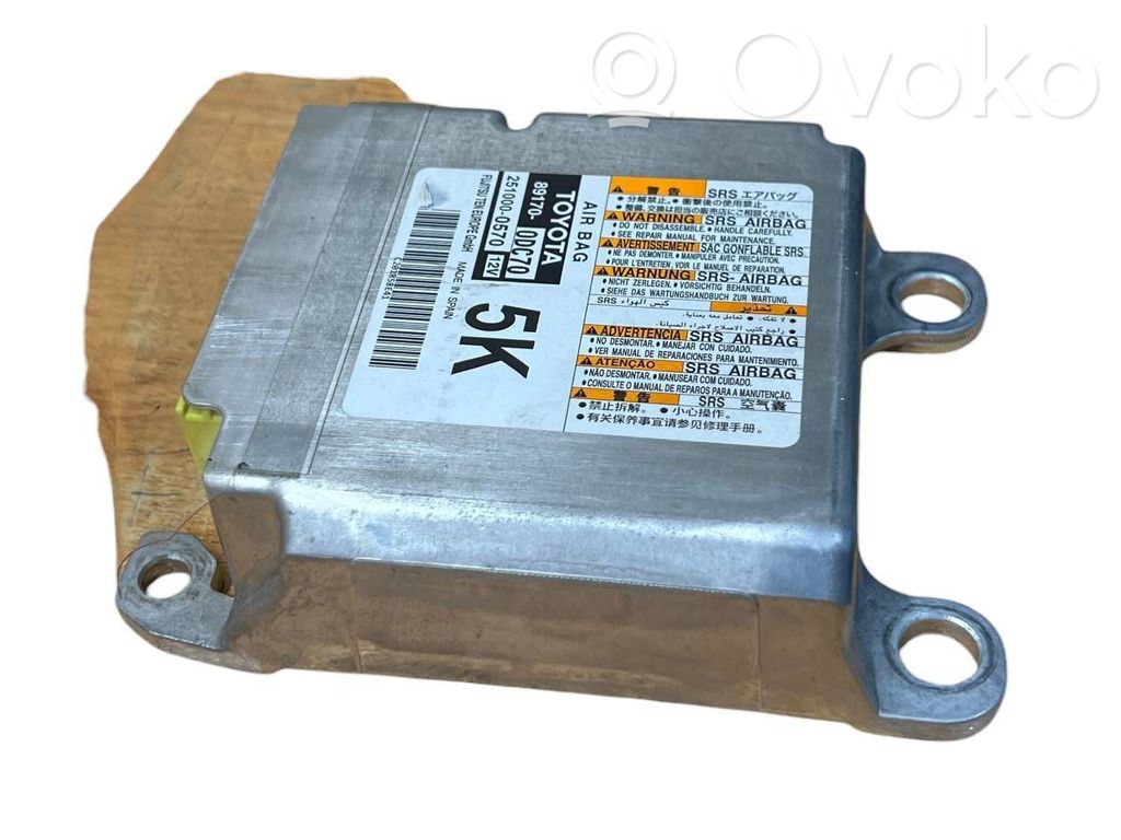 Toyota Yaris Module de contrôle airbag 