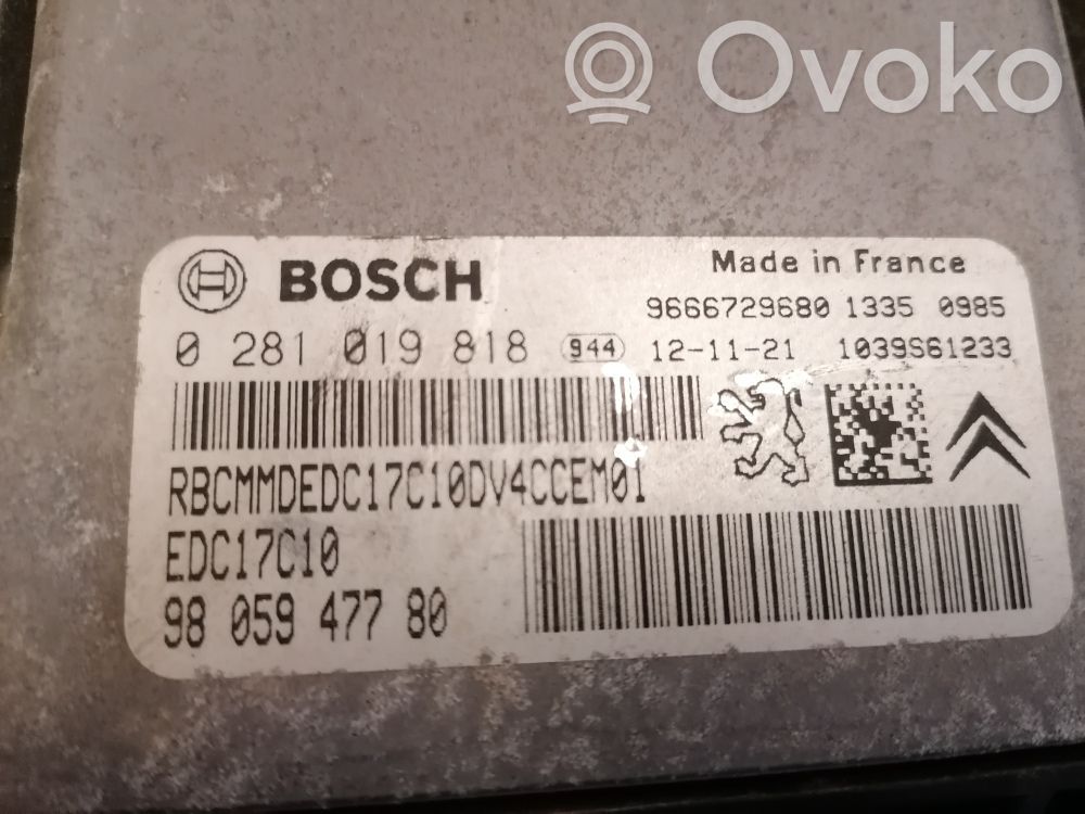 Engine control unit/module ECU   194489,27402020,31813,VDMS18