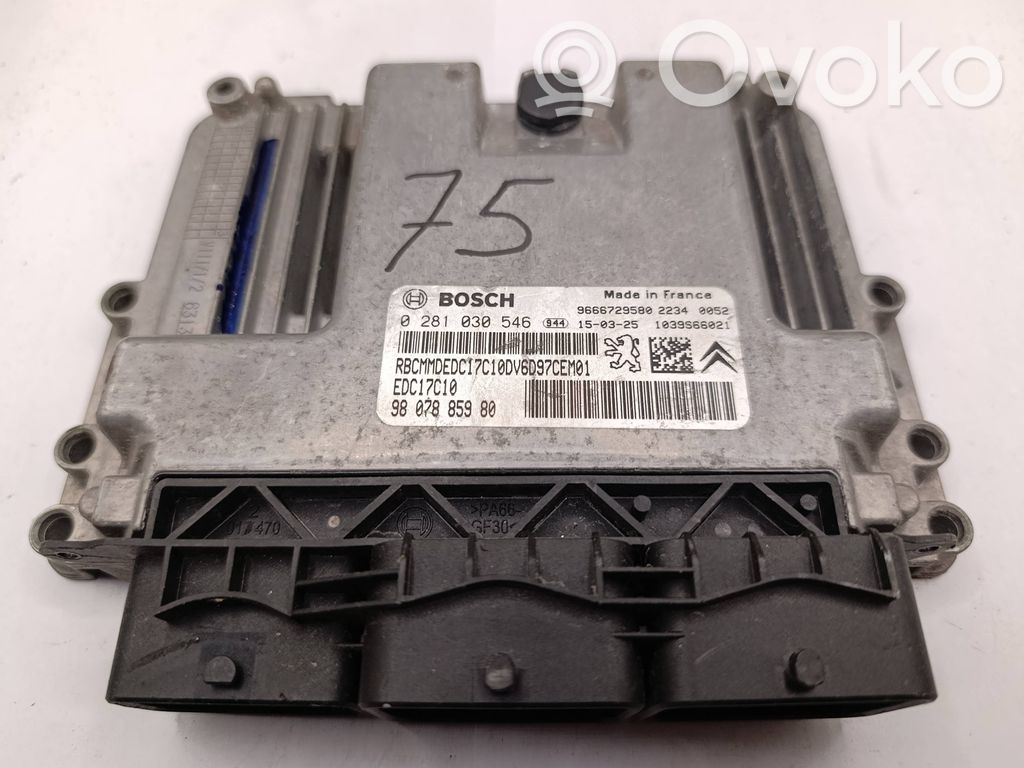 Engine control unit/module   0281030546,9666729580,9807885980